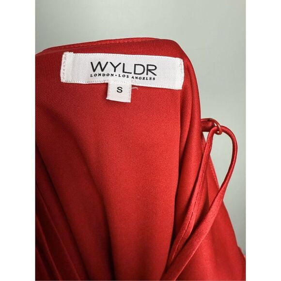 WYLDR superstitious cowl neck slip red mini dress small - Picture 7 of 7